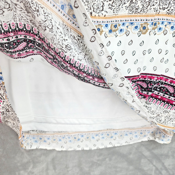 Women Medium Boho Halter Sundress Crochet Trim Shift Dress Lined Vacation Summer - Picture 9 of 11